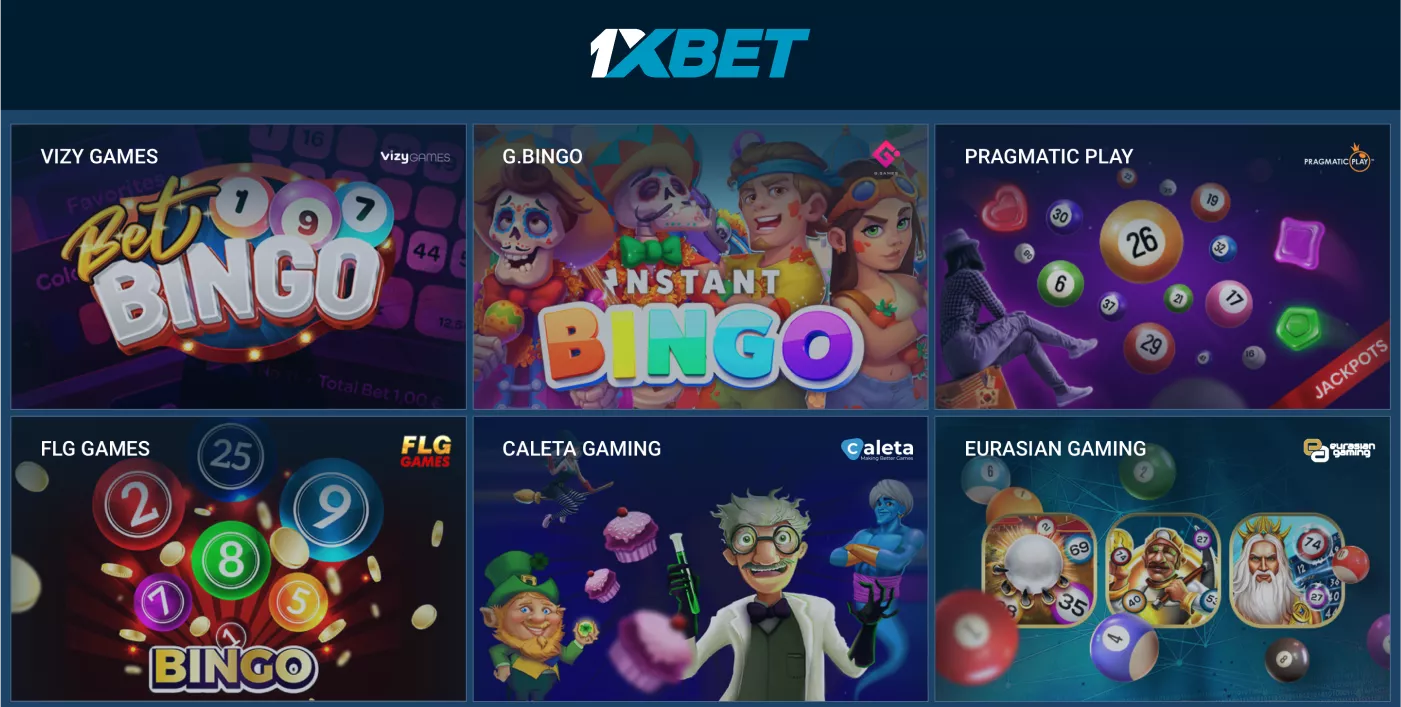 1xbet bingo games by top providers